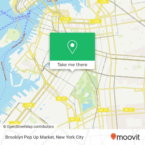 Mapa de Brooklyn Pop Up Market