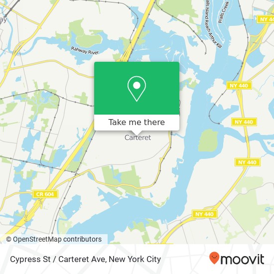 Cypress St / Carteret Ave map