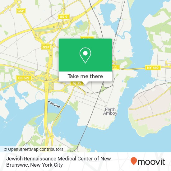 Jewish Rennaissance Medical Center of New Brunswic map