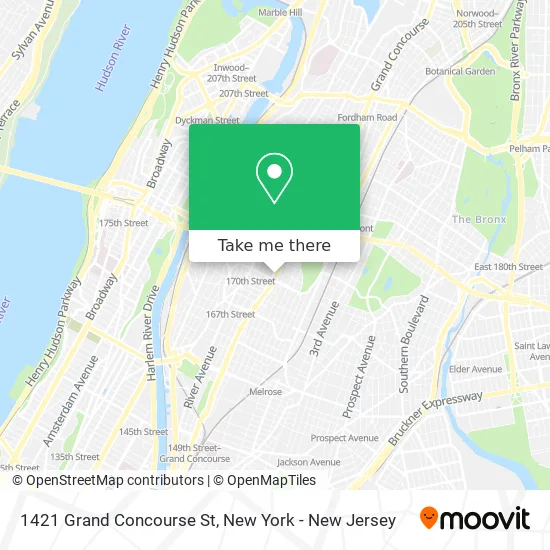 1421 Grand Concourse St map