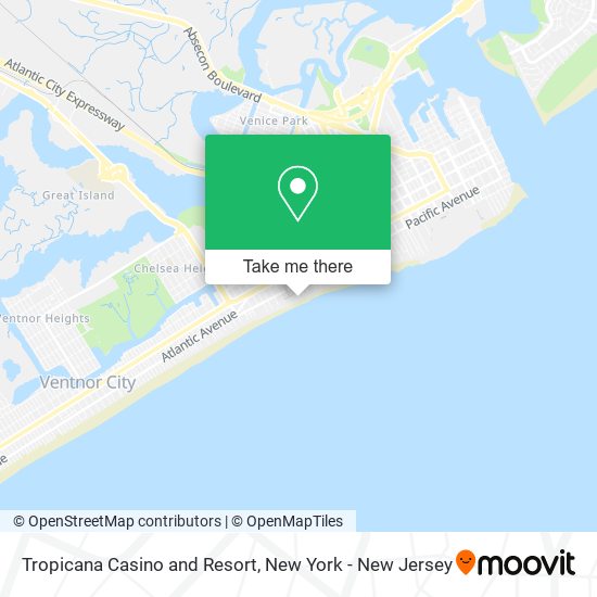 Tropicana Casino and Resort map