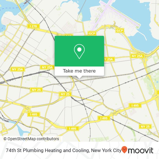 74th St Plumbing Heating and Cooling map