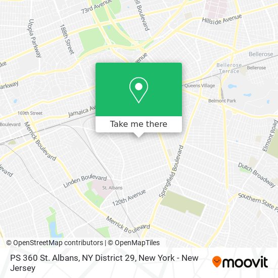 Mapa de PS 360 St. Albans, NY District 29