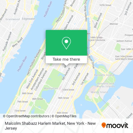 Malcolm Shabazz Harlem Market map