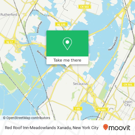 Mapa de Red Roof Inn-Meadowlands Xanadu