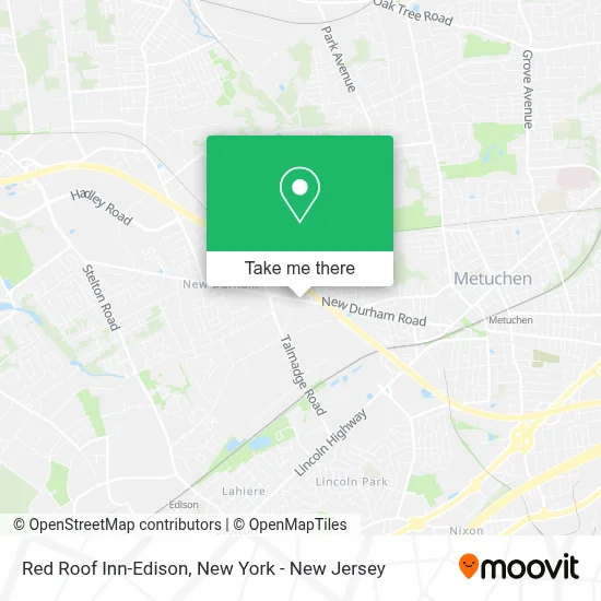 Red Roof Inn-Edison map