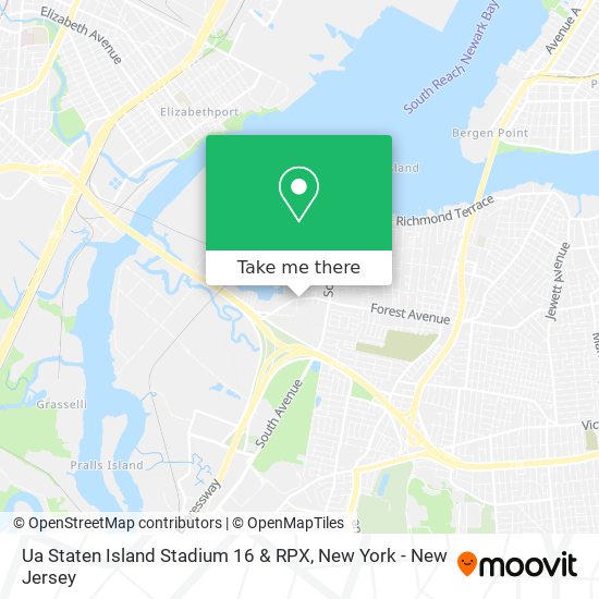 Mapa de Ua Staten Island Stadium 16 & RPX