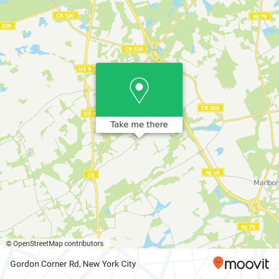 Mapa de Gordon Corner Rd