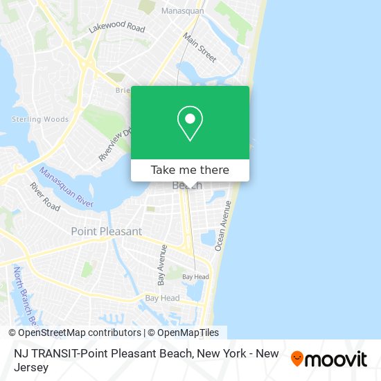 Mapa de NJ TRANSIT-Point Pleasant Beach