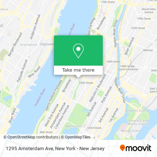 Mapa de 1295 Amsterdam Ave