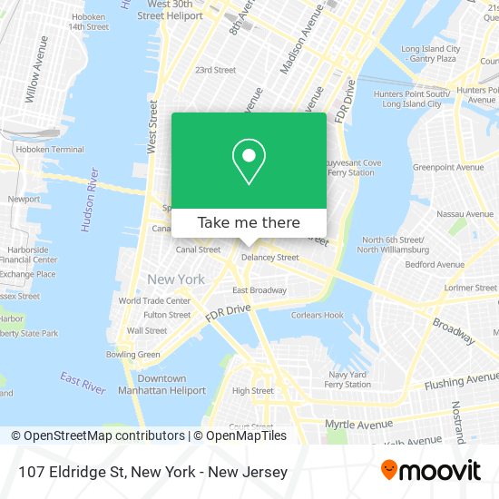 107 Eldridge St map