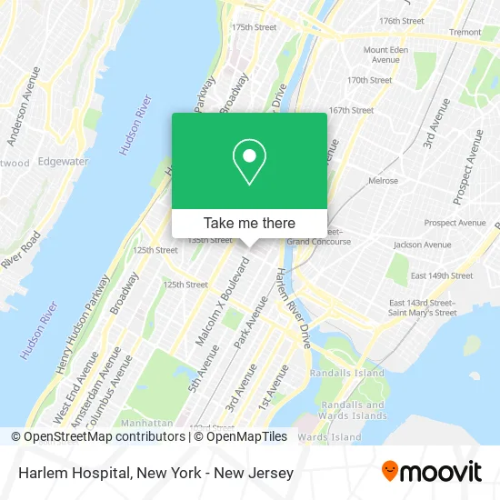 Harlem Hospital map