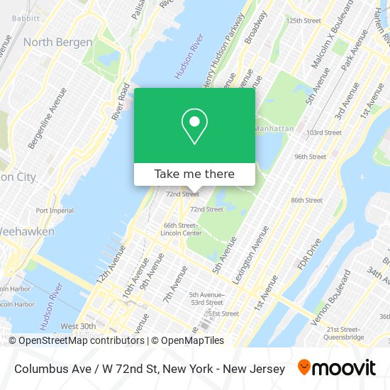 Columbus Ave / W 72nd St map