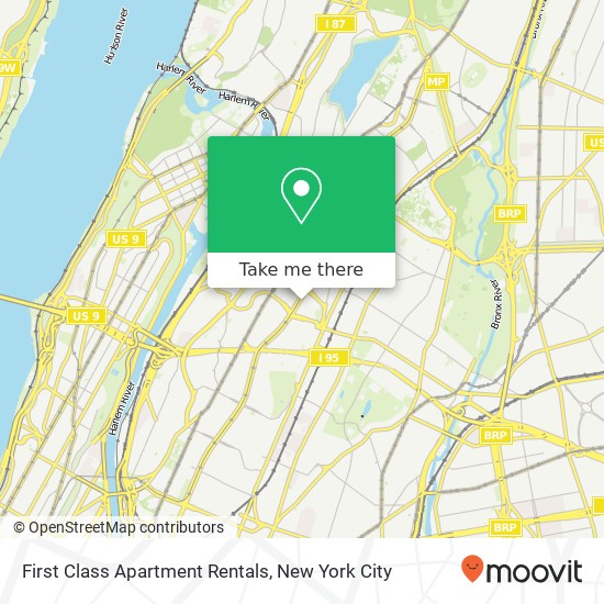 Mapa de First Class Apartment Rentals