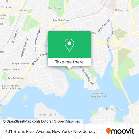 Mapa de 401 Bronx River Avenue