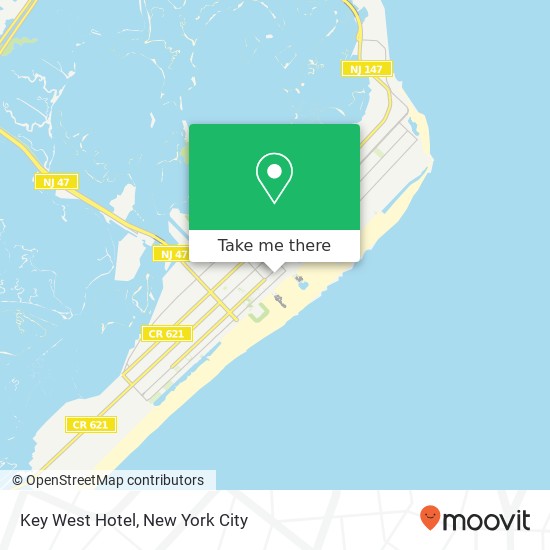 Mapa de Key West Hotel