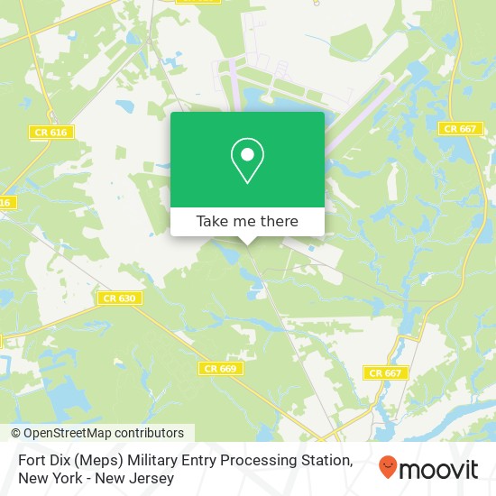 Mapa de Fort Dix (Meps) Military Entry Processing Station