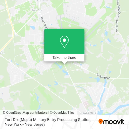 Fort Dix (Meps) Military Entry Processing Station map