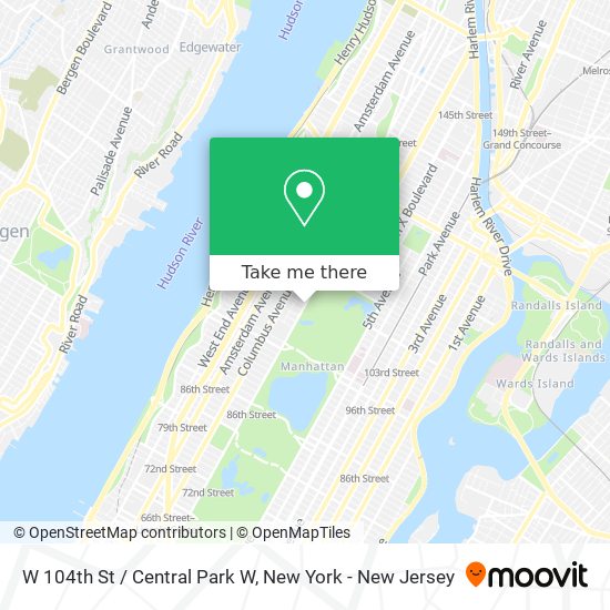 Mapa de W 104th St / Central Park W