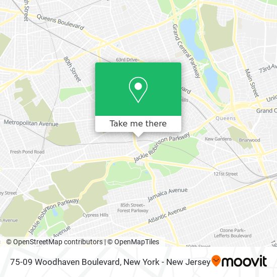 Mapa de 75-09 Woodhaven Boulevard