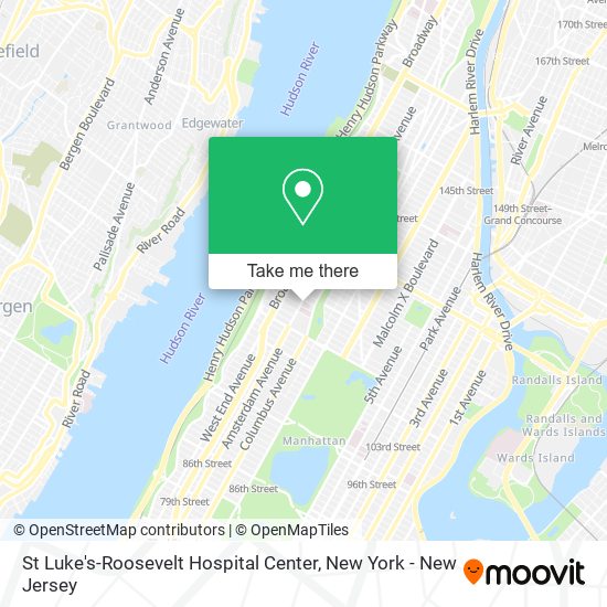 Mapa de St Luke's-Roosevelt Hospital Center