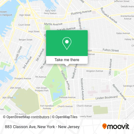 883 Classon Ave map
