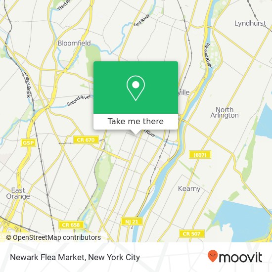 Newark Flea Market map