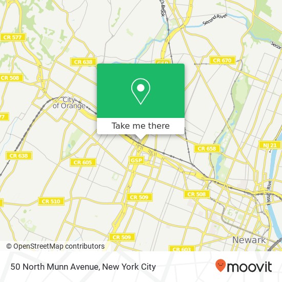 Mapa de 50 North Munn Avenue