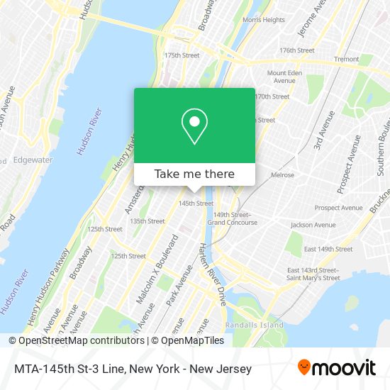 MTA-145th St-3 Line map