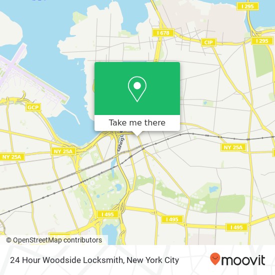 24 Hour Woodside Locksmith map