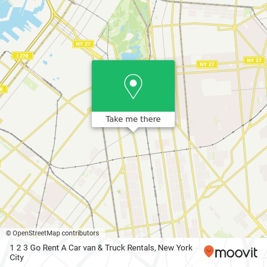 1 2 3 Go Rent A Car van & Truck Rentals map