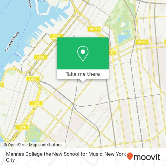 Mapa de Mannes College the New School for Music