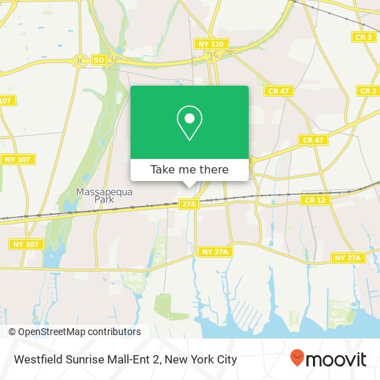 Mapa de Westfield Sunrise Mall-Ent 2