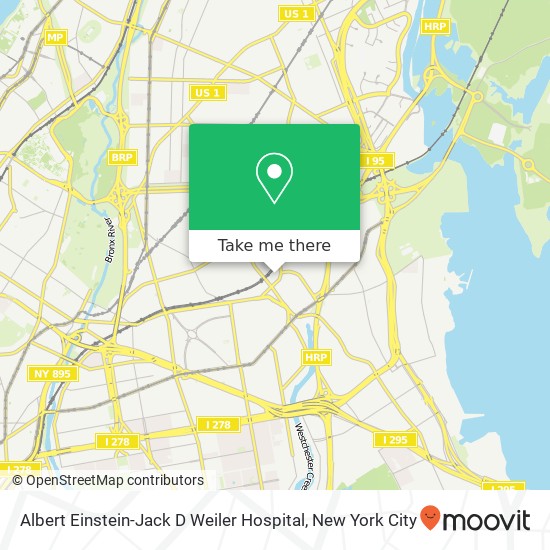 Albert Einstein-Jack D Weiler Hospital map