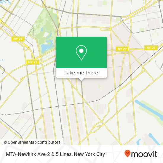 Mapa de MTA-Newkirk Ave-2 & 5 Lines