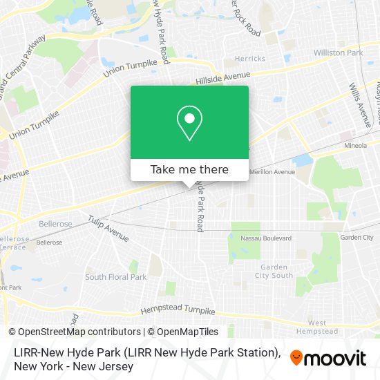 Mapa de LIRR-New Hyde Park