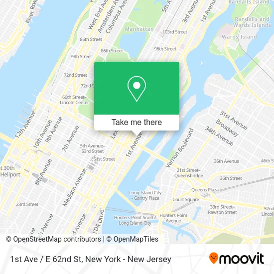 1st Ave / E 62nd St map