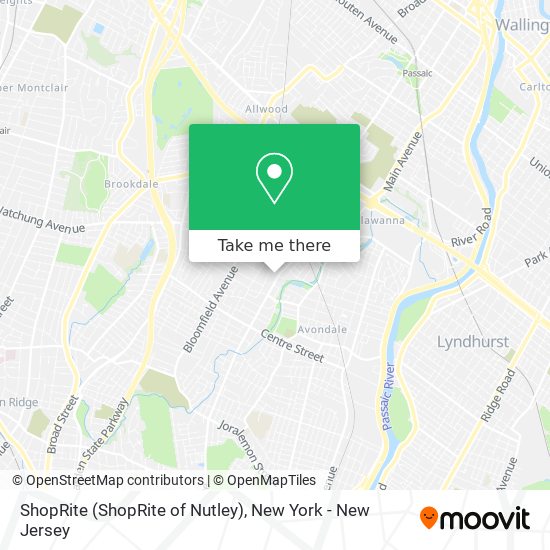 Mapa de ShopRite (ShopRite of Nutley)
