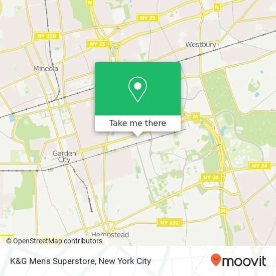 K&G Men's Superstore map