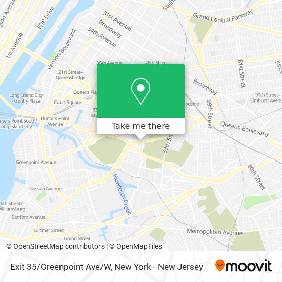 Mapa de Exit 35/Greenpoint Ave/W