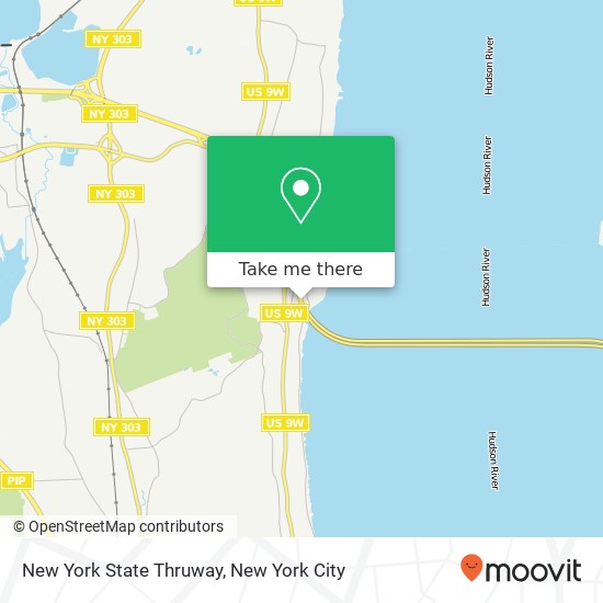 New York State Thruway map