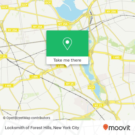 Locksmith of Forest Hills map