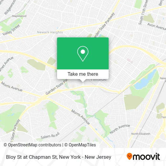 Bloy St at Chapman St map