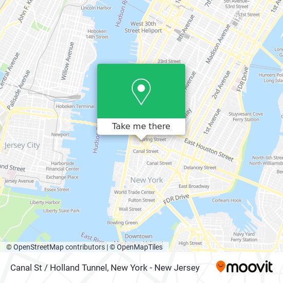 Canal St / Holland Tunnel map