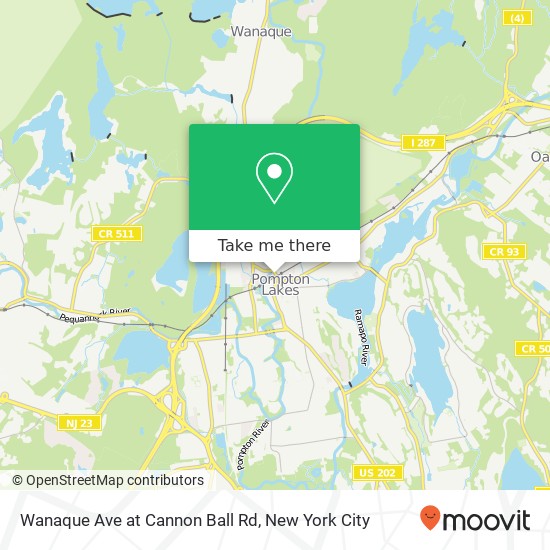 Wanaque Ave at Cannon Ball Rd map
