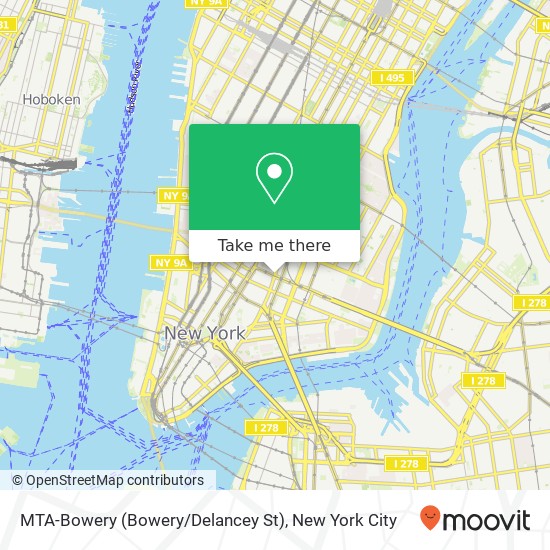 Mapa de MTA-Bowery (Bowery / Delancey St)