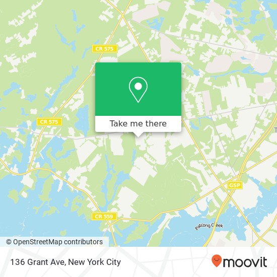 Mapa de 136 Grant Ave