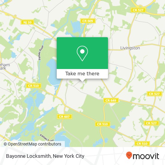 Mapa de Bayonne Locksmith
