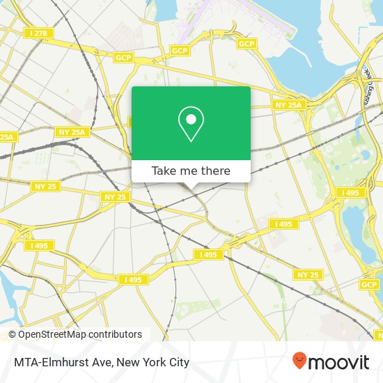 Mapa de MTA-Elmhurst Ave