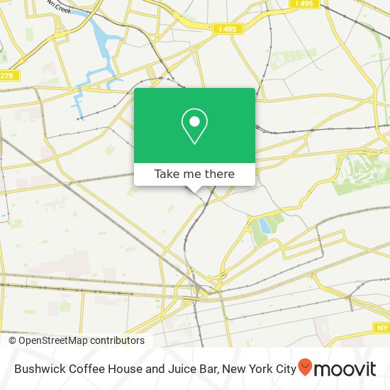 Bushwick Coffee House and Juice Bar map